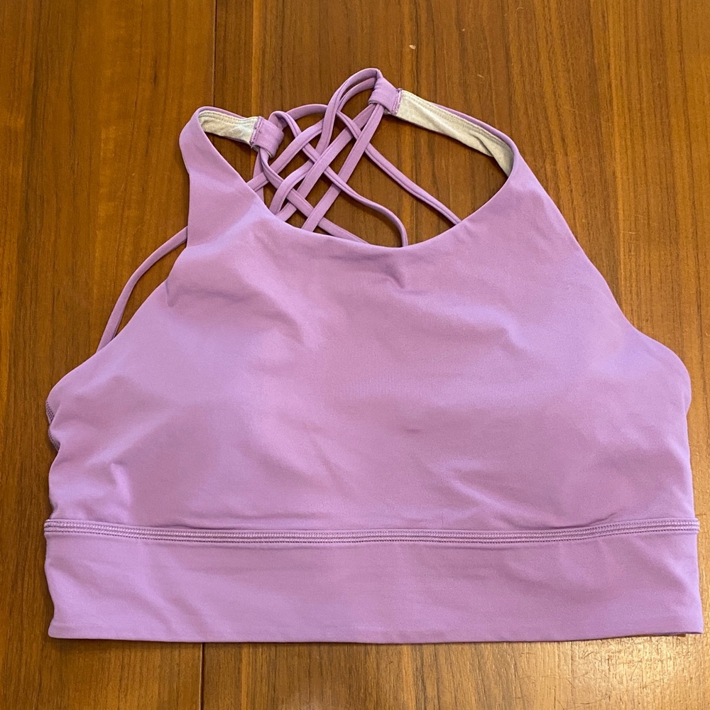 Lululemon free to be wild high neck, longline sports bra